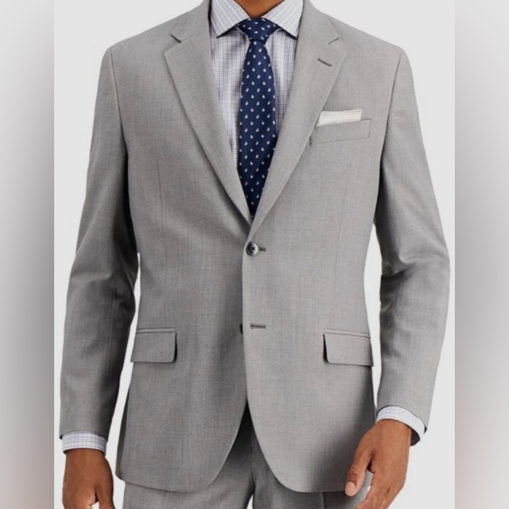 Nautica Modern-Fit Active Stretch Light Grey Blazer Suit Jacket Sport Coat 44R